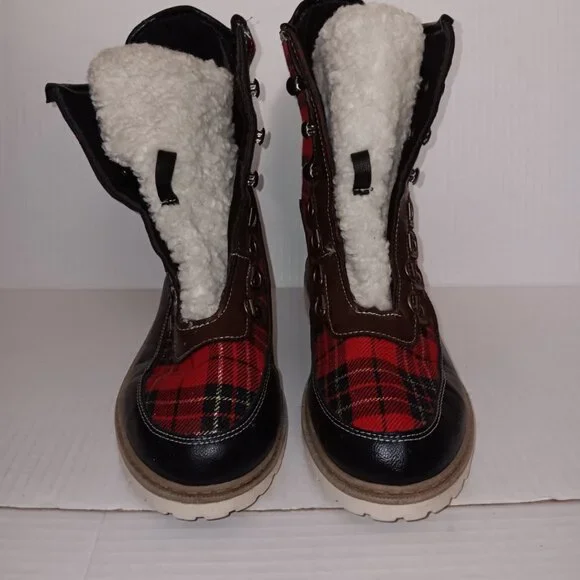 HOTKISS PLAID PRINT FAUX FUR BOOTS - Picture 13 of 13